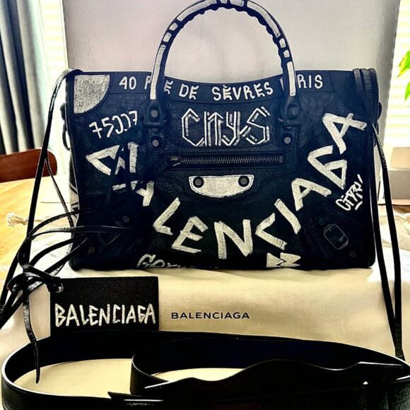 Balenciaga Handbags - New! Balenciaga Graffiti Classic City Bag with Dust Bag